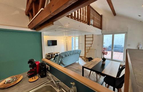 Mini-Loft, terrasse 24m2, Internet Haut-débit, garage privé et place de parking - Foto 23