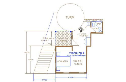 Blaue Wohnung - Goldenes-Häusle - Foto 20