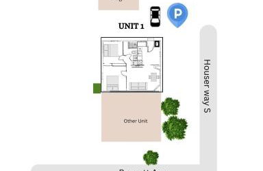 Modern Deluxe Kitchen, King Bed, Laundry, DT Renton close to Valley Med & SeaTac - Foto 18