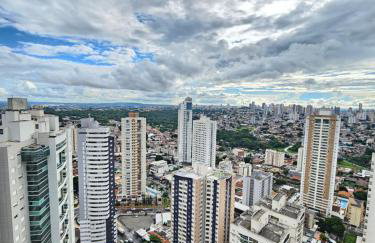 EDIFÍCIO ESSENCIALE PREMIER, 34º ANDAR, VAZADO, DE FRENTE A ENTRADA DO FLAMBOYANT SHOPPING, COM ESTACIONAMENTO GRÁTIS, COZINHA, FECHADURA ELETRÔNICA, WI-FI, TV COM ROKU, PISCINA, LAVANDERIA SEM CUSTO ADICIONAL By REI DOS FLATS - Foto 23