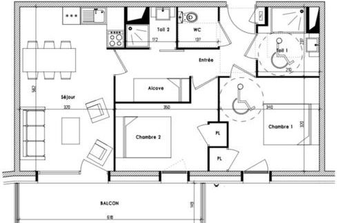 Les Cristaux de La Plagne APPARTEMENT 8 personnes LODGES A505 - Foto 9
