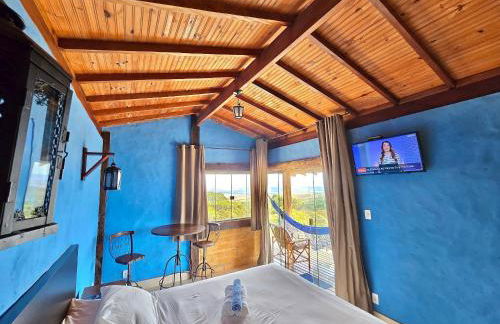 Chalés Vila Real - Tranquilidade na Serra de Carrancas - Piscina com uma vista espetacular do Pôr do Sol - Foto 74