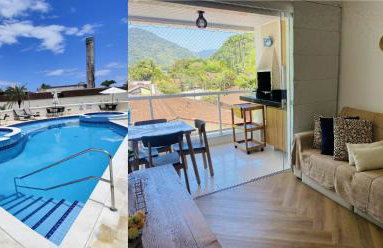 Apto com ar-cond e piscina a 100m mar praia da Enseada - Foto 11