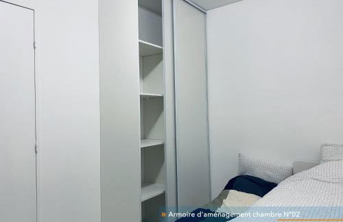 Appartement parisien neuf, moderne avec une grande salon, 2 chambres, 3 lits, parking gratuit, 15min de Paris et 13 min aéroport Orly - Foto 17