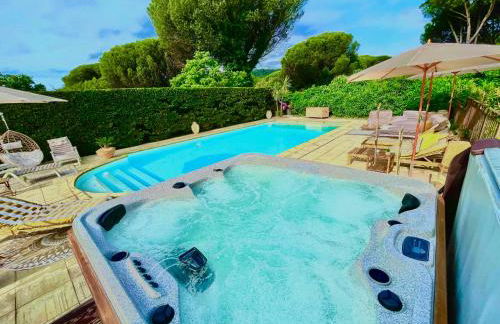 Villa provençale, Golfe Saint Tropez, Climatisée 12 pers, 4 suites, Piscine chauffée, Hammam, Spa, Billard, Pétanque, Wifi professionnel haut débit - Foto 7