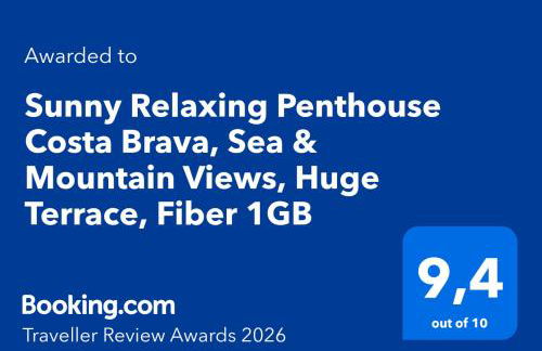 Sunny Relaxing Penthouse Costa Brava, Sea & Mountain Views, Huge Terrace, Fiber 1GB - Foto 37