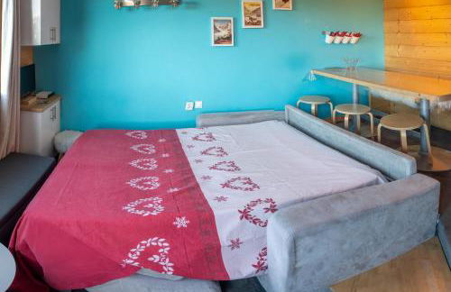 Studio cabine vue montagne au pied des pistes & commerces - Foto 13