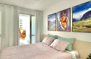 Apartamento NOvo na Praia do Morro Temporada Wi-Fi, Vista Mar, garagem, varanda grande - Foto 8