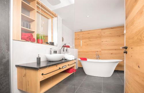 Ferienwohnung im Chaletstil Bergloft 115 qm Wellness Fitness Sauna Bergrödelhof - Foto 14