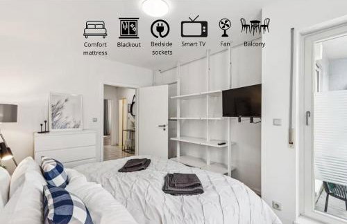 Gelbe Koffer - Business & Family Apartment in Neunkirchen - 2 separate Sсhlafzimmer - bis 5 Pers - Badewanne - Balkon - Foto 24