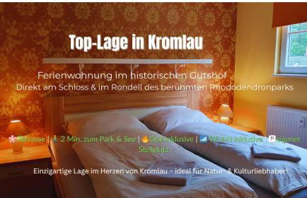 Ferienwohnung Schlossblick Direkt gegenüber dem Schloss, Rhododendronpark mit Terrasse und WLAN - Foto 1