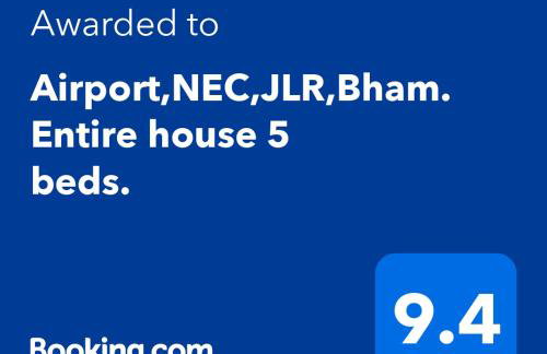 Airport,NEC,JLR,Bham. Entire house 5 beds. - Foto 1