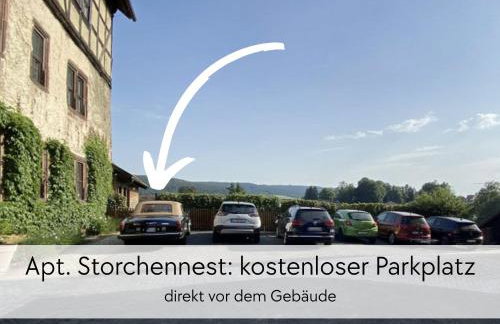 STORCHENNEST - Scandi Style - in der historischen Hinterburg Schlitz - mit Aufzug, Parkplatz & Garten - nahe Fulda und Bad Hersfeld - Foto 6