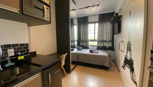 Studio moderno a 3min a pé do Allianz Parque - Foto 2, wardrobe, minibar