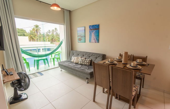 FLATS MAR'BELLA COM VARANDA, 100M PRAIA, PETFRIENDLY E ESTACIONAMENTO - Foto 30