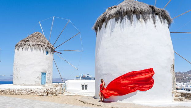 Flying Dress Mykonos sesión de fotos - Foto 4