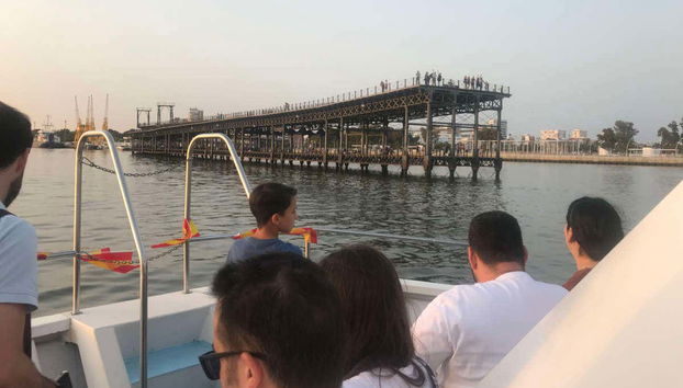 Admiring Rio Tinto Pier from the boat