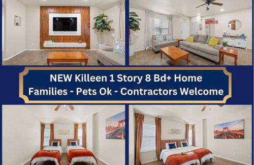 NEW Killeen 8-10 Bd sleeps max 10 ppl 5 min to Fort Hood Families Groups Pets Ok - Professionally Managed by Stay Albatross - Photo 1