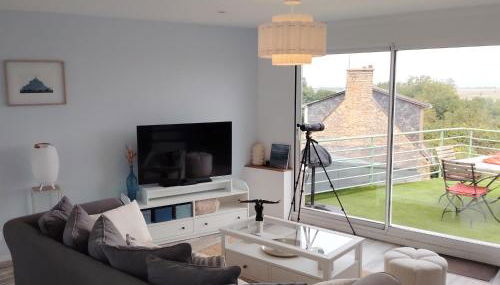 Terrasse du Mont St Michel, vue imprenable, appart cosy proche Mont St Michel - Foto 5