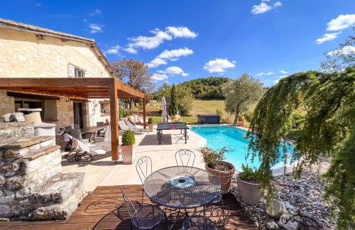 Casa Guillarmou - Évasion Enchantée avec Piscine Chauffée, Spa & Clim - Vue Exceptionnelle - Foto 21