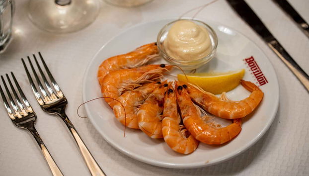 Belgian Lunch or Dinner at Restaurant Bouillon Bruxelles - Photo 4, A plate of prawns