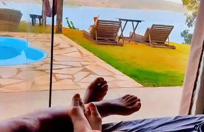 Chalé Mirante, piscina, cachoeira, lago e vista espetacular em Alexânia Goiás - Foto 45