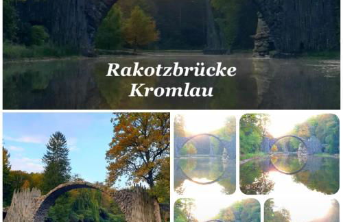 Alter Gutshof Kromlau Direkt am Schloss und Rhododendronpark, Terasse und Parkplatz - Foto 16