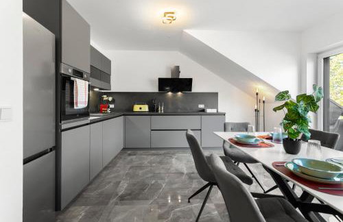 Lit Living Deluxe Apartments Wörth - Parking - Box Spring - BBQ - Balcony - Foto 6