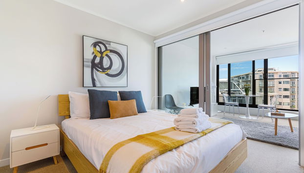 Auckland CBD 1BR Urban Getaway I Zodiak Stays - Foto 4, Habitación