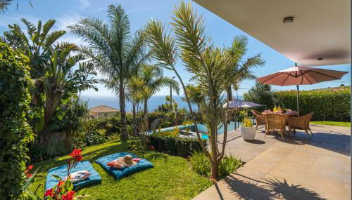 Pool, Garden and sea View - Villa Hibiscus - Foto 4, Garden, sunbed, Garden view