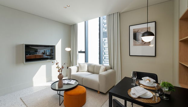 Business Bay Chic Studio w Pool Gym - Foto 5, Habitación