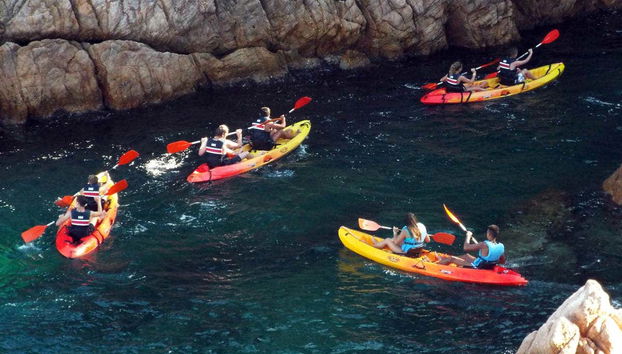 Taking the kayak tour of the Costa Brava