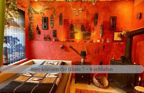 Lodge of Africa - einzigartige Themenzimmer, eingezäunten Garten, Sauna, Whirlpool & Kamin, Hunde willkommen, Gasgrill, voll ausgestattete Küche, großer Essbereich, Hamburg & Stade in der Nähe - Photo 30