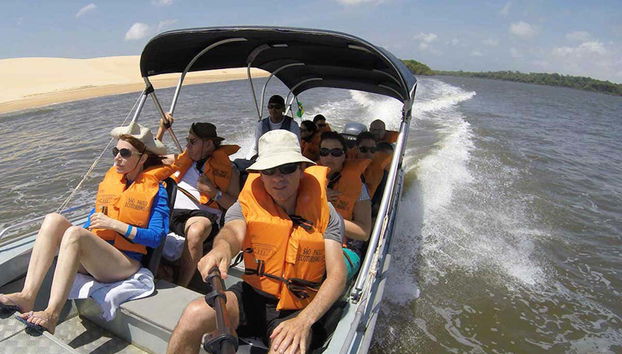 Durante il tour in motoscafo