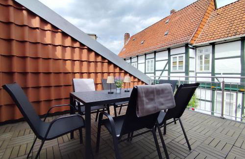 ApartZ - Celle Altstadt - bis 9 Personen Ideal für Familien und Gruppen, 3 SZ, 2 Bäder, Infrarotsauna, inklusive Parkplatz, Dachterrasse - Photo 15