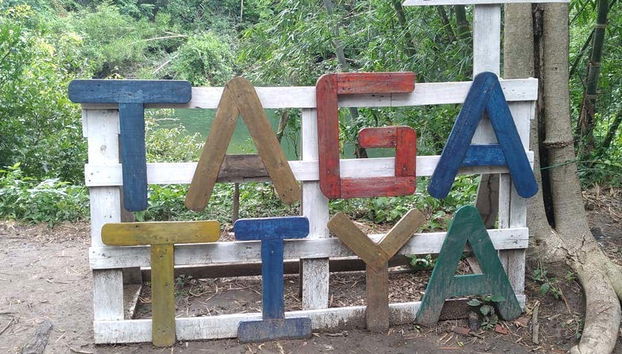 Excursion à la rivière Tagatiyá - Photo 3, Panneau à l'entrée de la rivière