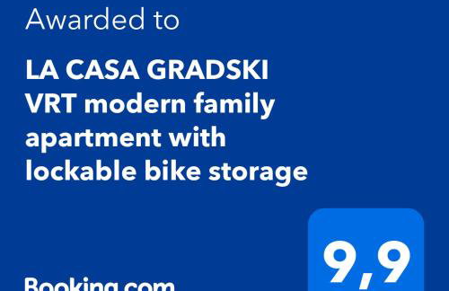 LA CASA GRADSKI VRT modern family apartment with lockable bike storage - Foto 31