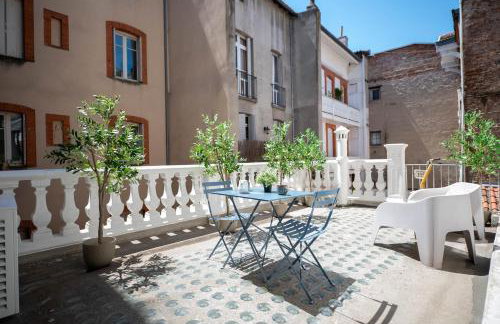Appartment Climatisé - with AC & small cosy room - Private rare Terrace - Centre Toulouse - Foto 28