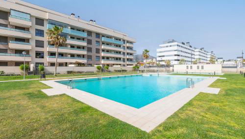 Los Alamos Beach Flat - Parking EV - Parking Free - Foto 4, sunbed, Garden view