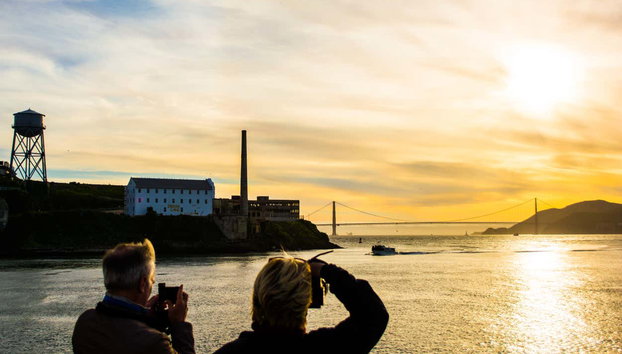 San Francisco Bay Sunset Cruise - Photo 4, Admiring the Golden Gate Bridge