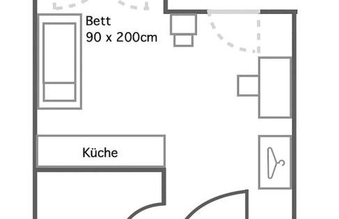 1 Zimmerapartment in der Land of Living - Foto 10