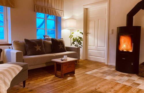 Ferienwohnung Teve - ebenerdig unter Reet & hyggelig mit Kamin - Foto 12