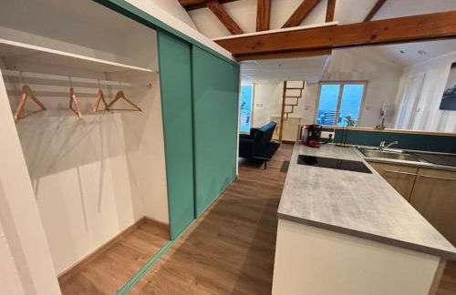 Mini-Loft, terrasse 24m2, Internet Haut-débit, garage privé et place de parking - Foto 14