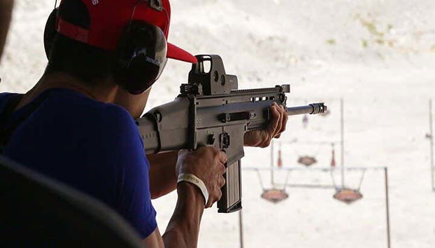 Tirez dans le désert de Las Vegas