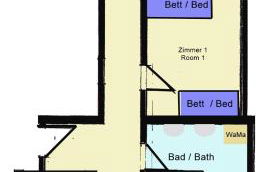 Ferienwohnung Aurora - WLAN, 2 Schlafzimmer, TV, Küche, Bad, Waschmaschine - Foto 24