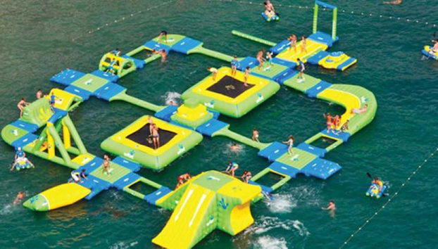 Aquatic platform in the sea