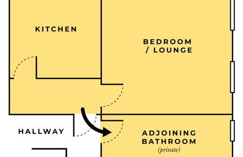 Large Corris apartment with kitchen & lounge and adjoining bathroom - Foto 8