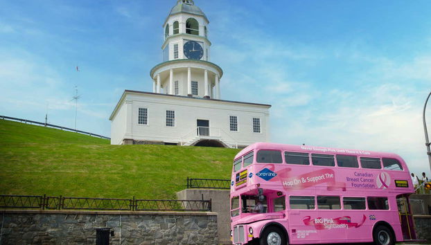 Balade en bus autour de la tour de l'horloge d'Halifax