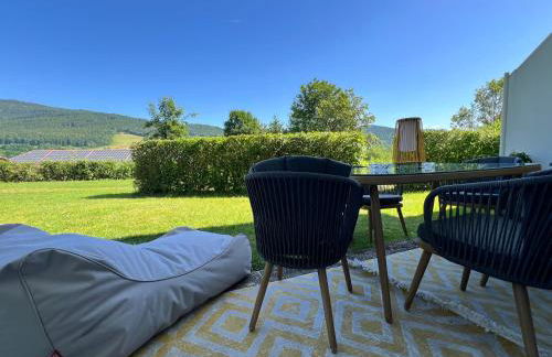 Bavaria Mountain Chalet DESIGN Ferienwohnung SKI Arber Osser Terrasse Sauna in Villa mit Bergblick bis 6 Pers - Foto 56