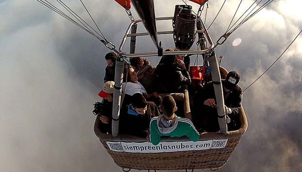 Sobrevoando Aranjuez de balão aerostático